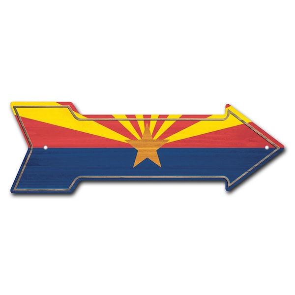 Arizona Flag Arrow Sign Funny Home Decor 36in Wide